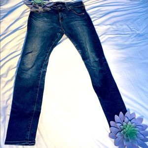 Dark wash jeans with no rips